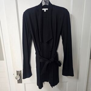 Cabi Wterfall Wrap Duster With Tie Belt Sz Small, Excellent Condition